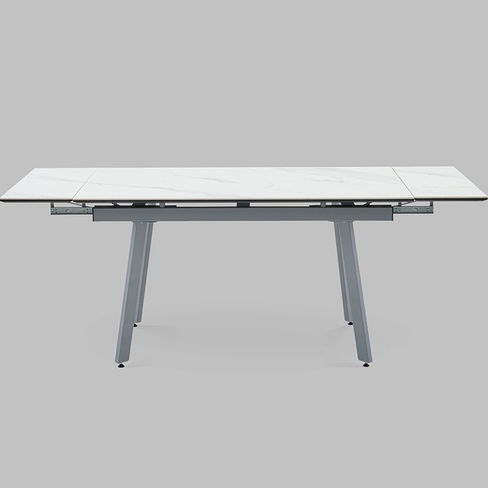 Стол Тайл 140-200х85 см керамика Snow white подстолье серый Stool Group AV 2126-1400/800-170105-7004