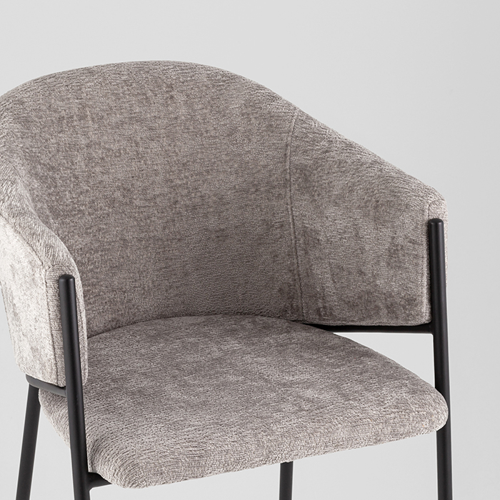 Стул Carmel серый Stool Group DC-3091 3014-17 black legs