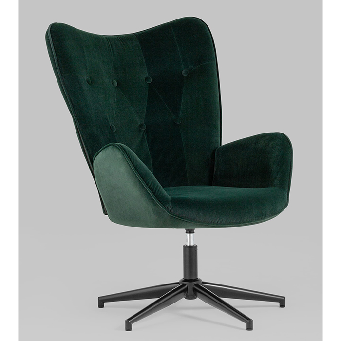 Кресло регулируемое Филадельфия велюр серо-зелёный Stool Group FUCHS FLY1919-15