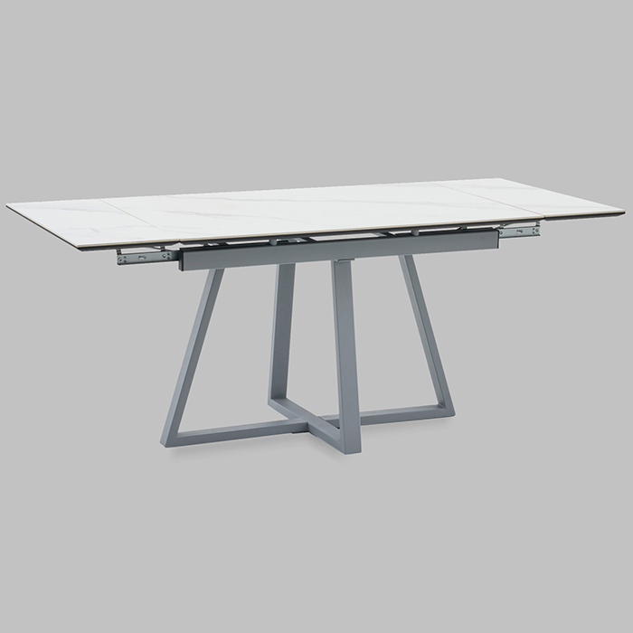 Стол Керас 120-1 D80 см керамика Snow white подстолье серый Stool Group AV 2127-1200/800-170105-7004
