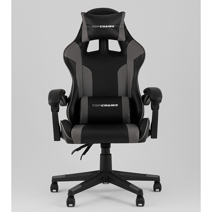 Кресло игровое TopChairs Commander чёрно-серый Stool Group GF-8082 black+grey