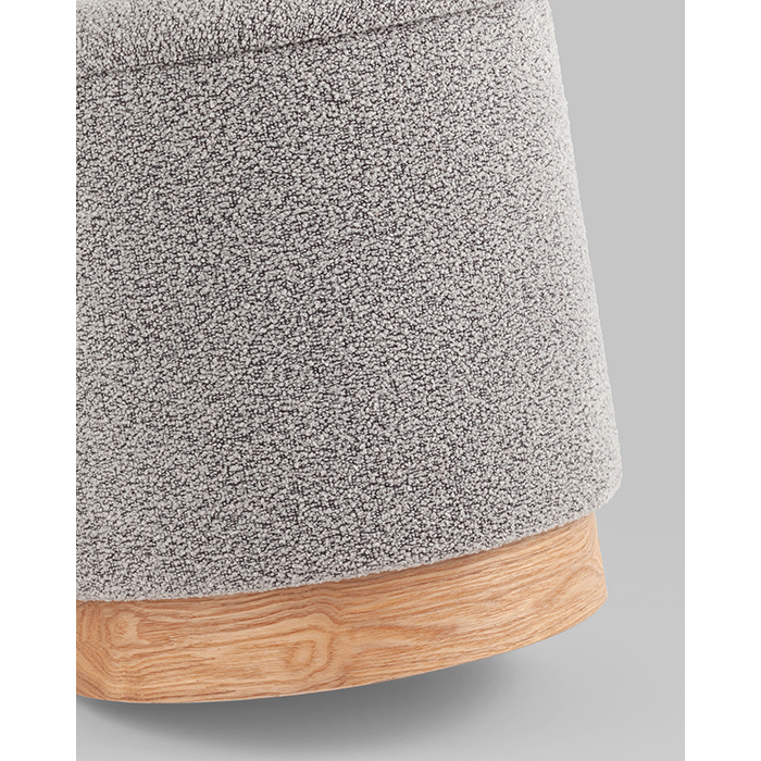 Пуф с ящиком Холли S букле серый Stool Group 21B810BCB-M BCB-10