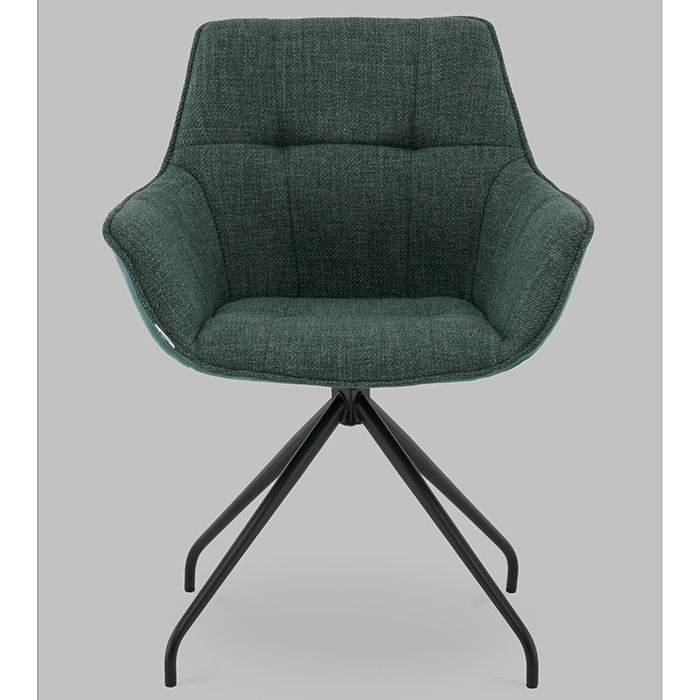 Кресло вращающееся Кимберли рогожка/замша зелёный Stool Group AV 344 W696/K15-K20PM-9005