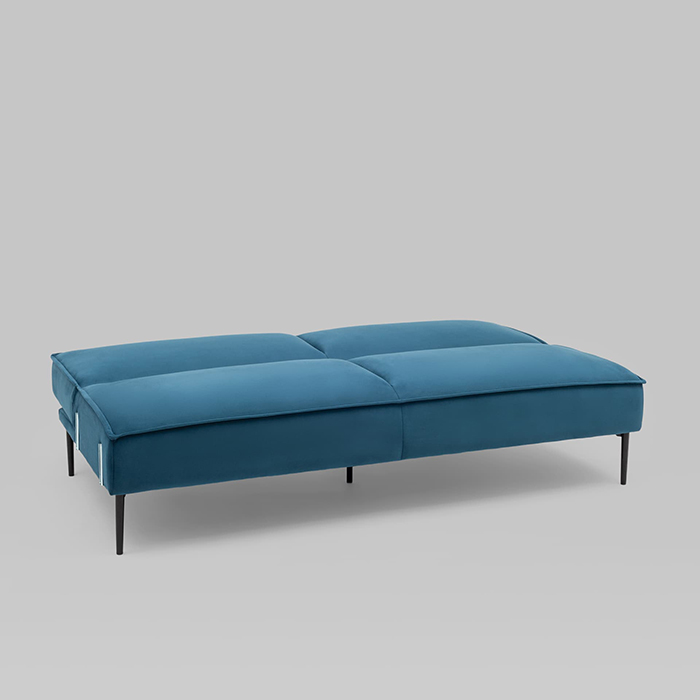 Диван прямой Кассель велюр синий Stool Group vd-cassel-vl54