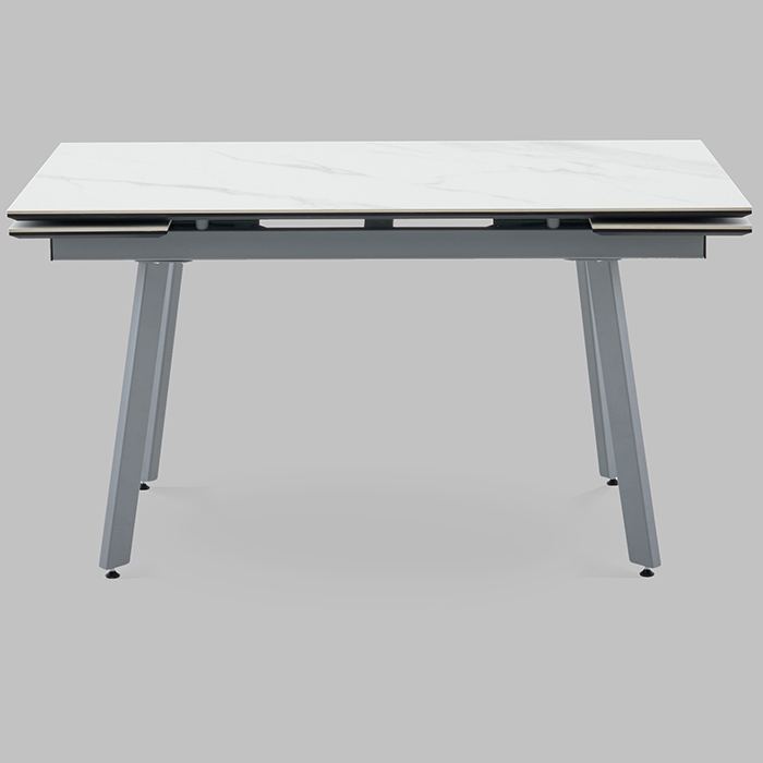 Стол Тайл 140-200х85 см керамика Snow white подстолье серый Stool Group AV 2126-1400/800-170105-7004