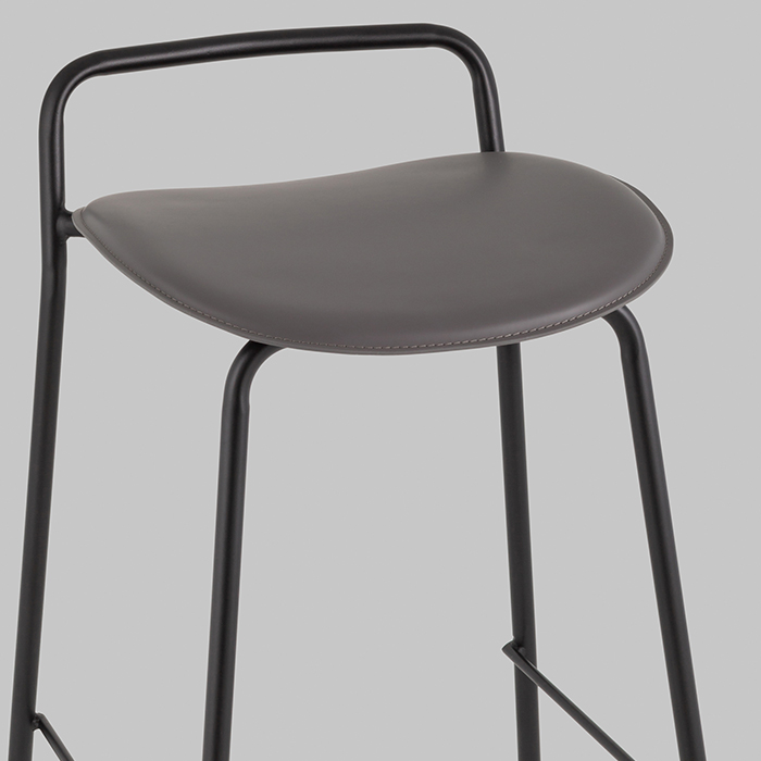 Стул барный Mantis экокожа тёмно-серый Stool Group 9083T dark grey