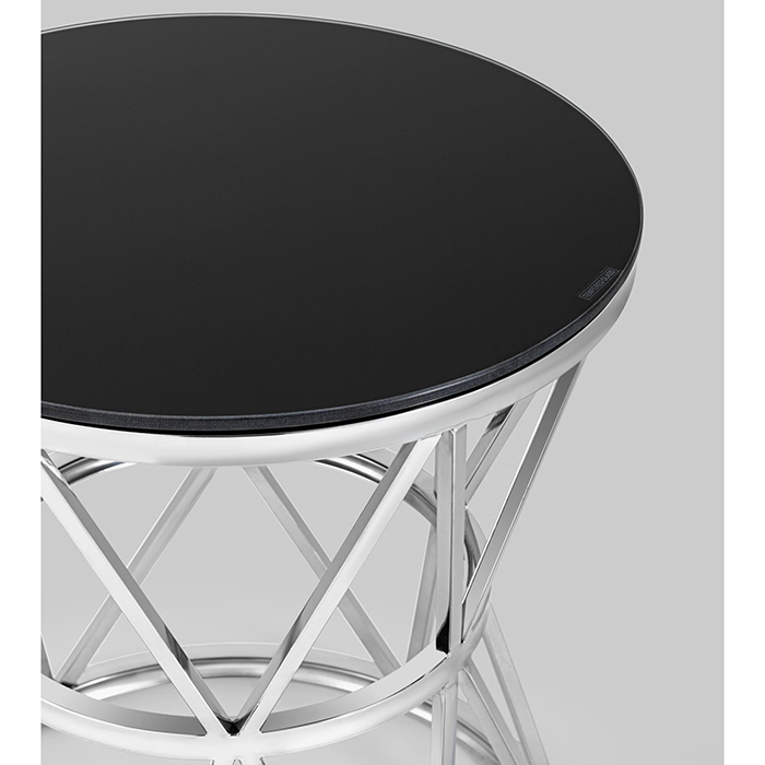 Журнальный столик D50 Вива стекло чёрный Stool Group EET-080