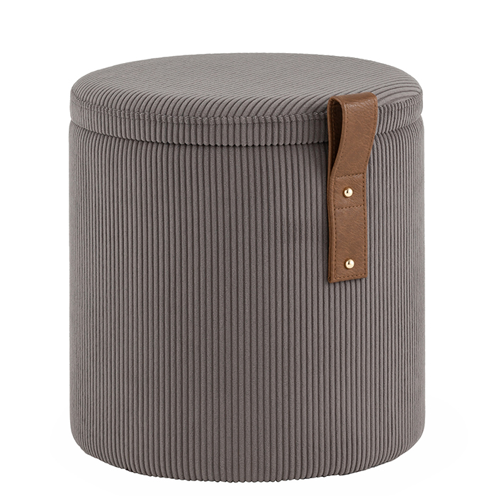 Пуф Руни XS с ящиком вельвет тёмно-серый Stool Group 24A2064CG-S-18