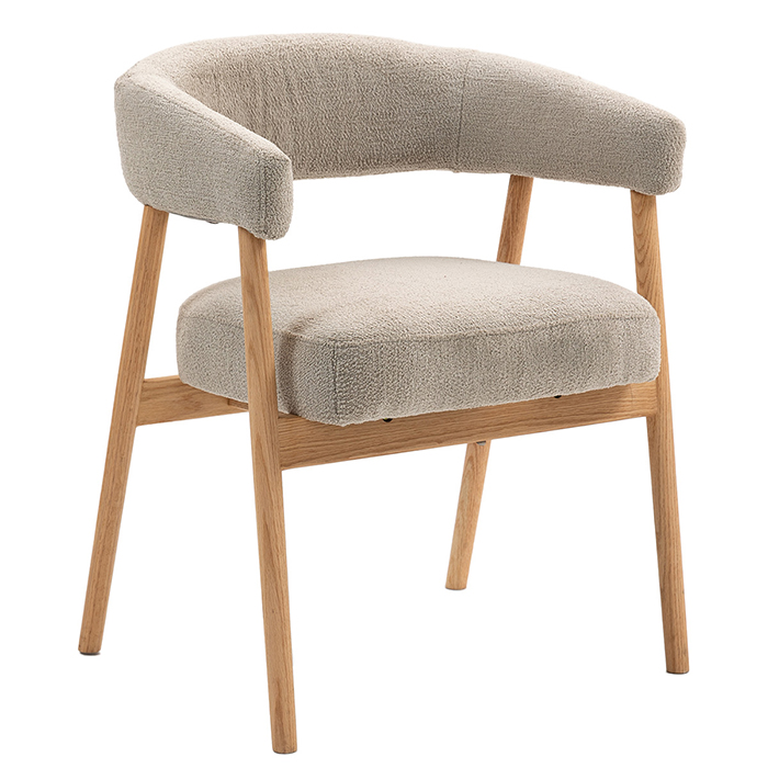 Комплект стульев Zubo бежевый с деревянными ножками (2 шт) Stool Group DM4729-1 OTE-Q-120 FLAXEN X2