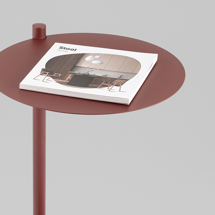 Журнальный столик Siara металл бордовый Stool Group MT-214 DB-032