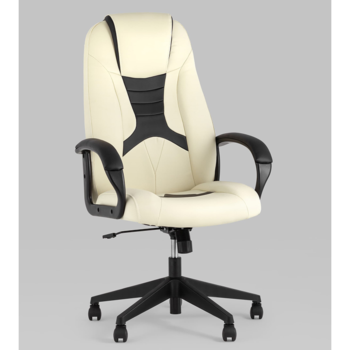 Кресло игровое TopChairs ST-Cyber 8 белый/чёрный Stool Group ST-CYBER 8 WHITE