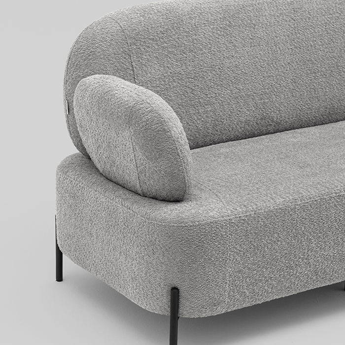Диван Кэнди букле светло-серый Stool Group vd-dv-candy-cm82