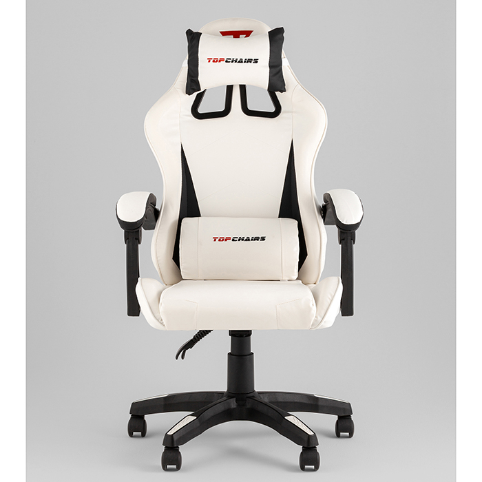 Кресло игровое TopChairs Phantom бело-чёрный Stool Group GF-D80 white+black