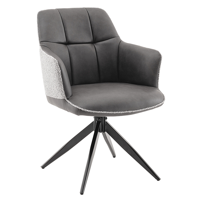 Стул Naya серый экокожа/букле Stool Group OS-2468K TY15-3PU+OTE CL-450
