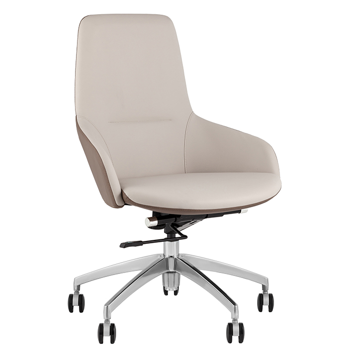 Кресло офисное TopChairs Soulo бежевый/коричневый Stool Group A308-A 8371-6/1