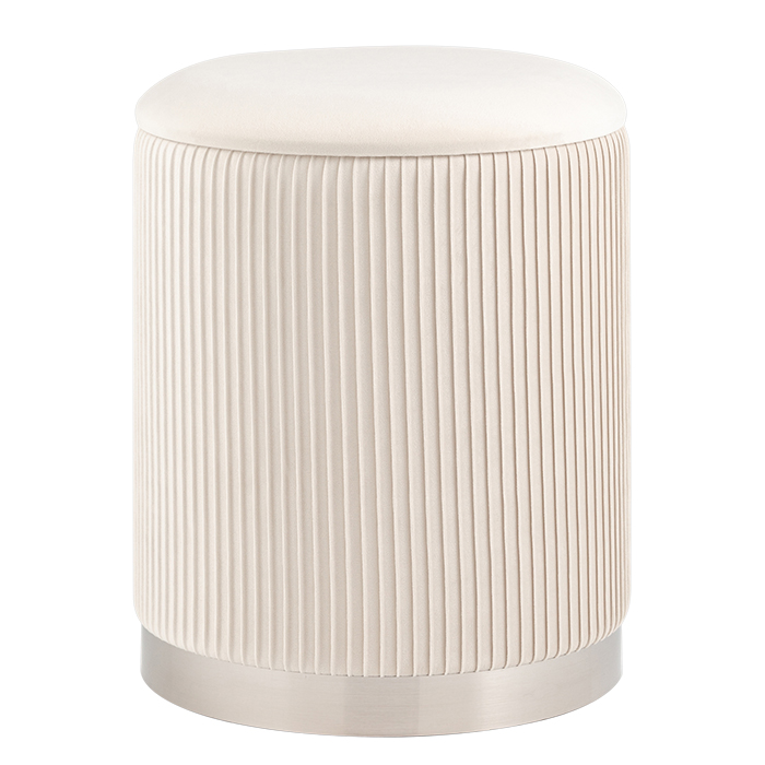 Пуф Шарлотта с ящиком велюр бежевый Stool Group 19A205VA-8167-01-S