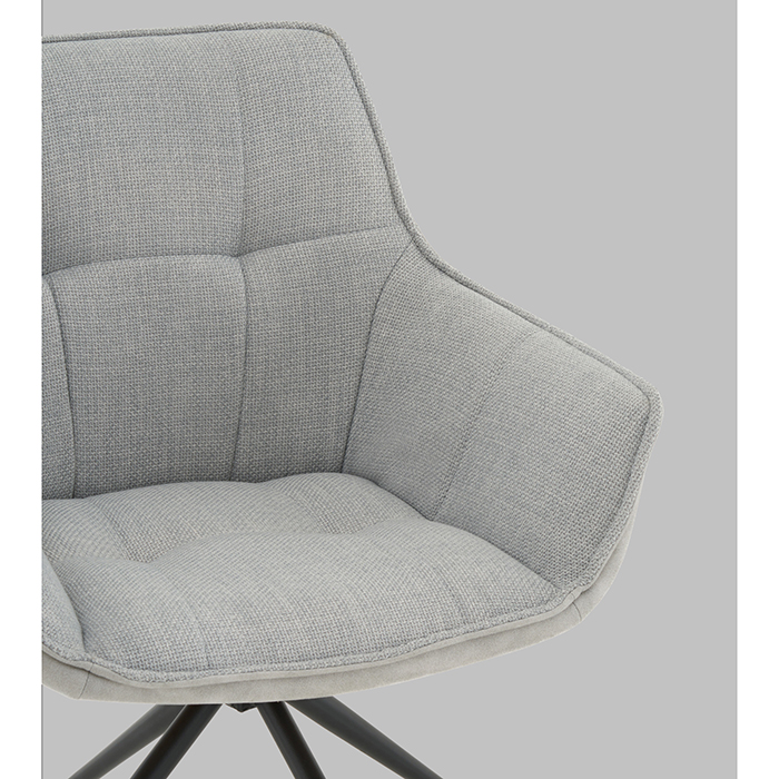 Кресло вращающееся Кимберли рогожка/замша серый Stool Group AV 344 W9D9005