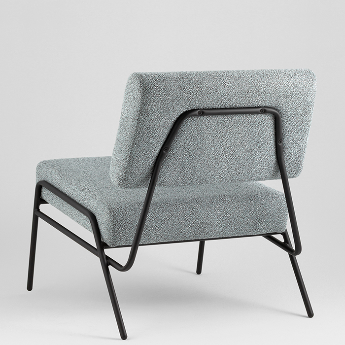 Кресло Теллинг шенилл серо-синий Stool Group LV-116-M77-01