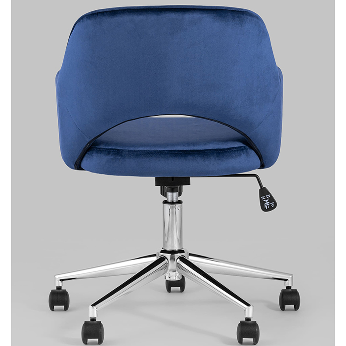 Кресло офисное Кларк велюр синий Stool Group CLARKSON BLUE CHROME