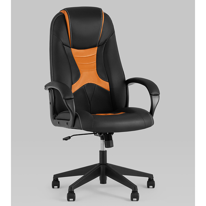 Кресло игровое TopChairs ST-Cyber 8 чёрный/оранжевый Stool Group ST-CYBER 8 ORANGE
