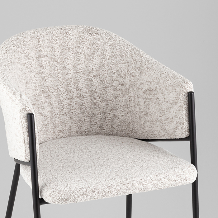 Стул Carmel бело-серый Stool Group DC-3091 WZ6002-11 black legs
