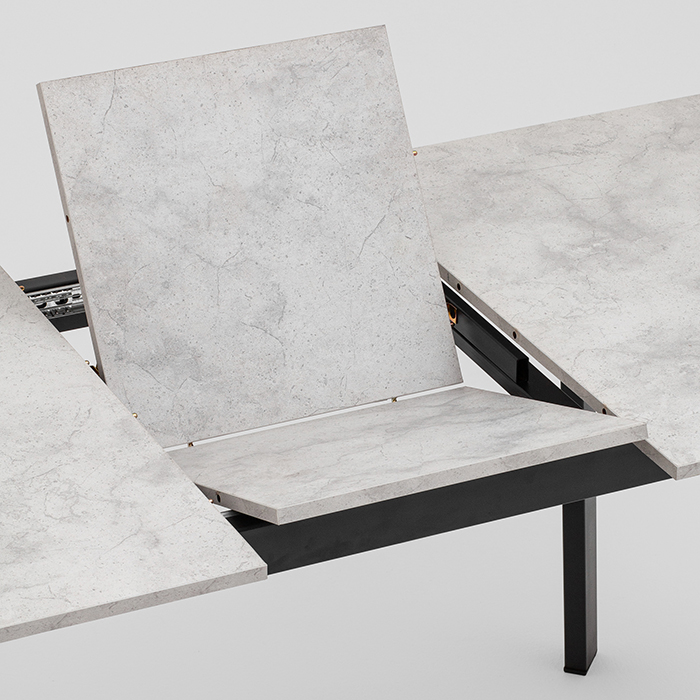 Стол Batu New 120-160 D80 Ароза светлая подстолье черное Stool Group AV 1209/1-1200/800-U701-9005