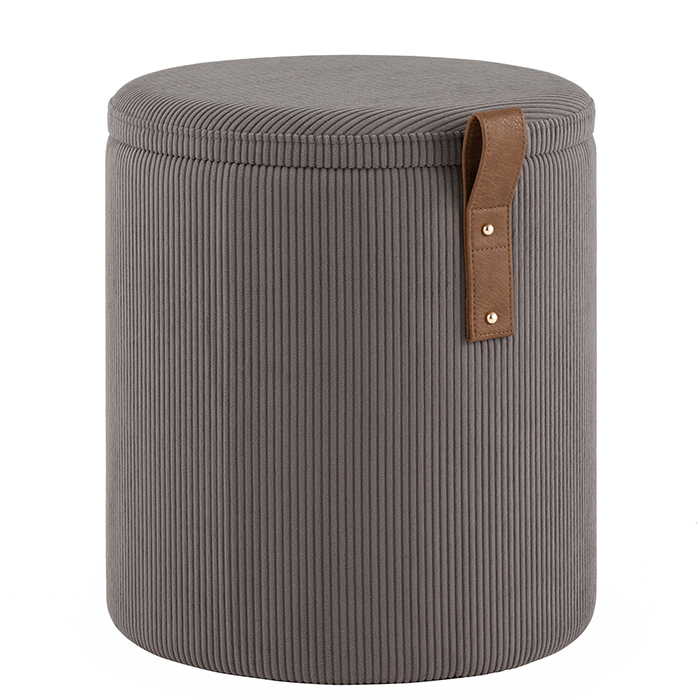 Пуф Руни S с ящиком вельвет тёмно-серый Stool Group 24A2064CG-L-18
