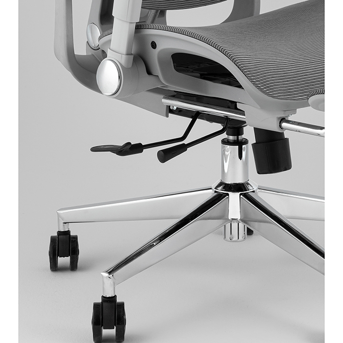 Кресло офисное TopChairs Prodigy с оттоманкой серый Stool Group D-566-1 grey