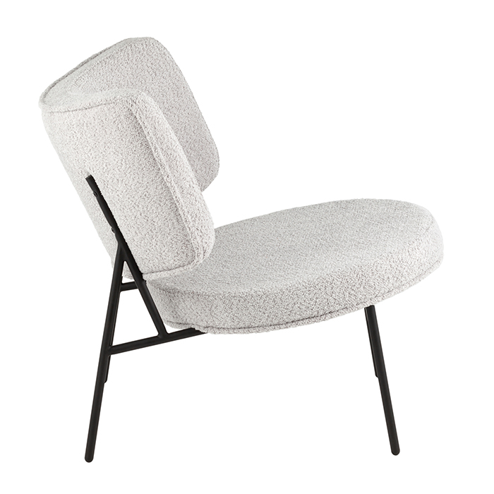 Кресло District Lounge букле светло-серый Stool Group LV-101-S900-01