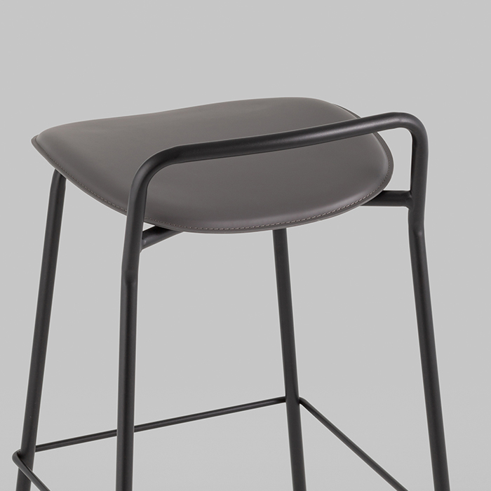 Стул барный Mantis экокожа тёмно-серый Stool Group 9083T dark grey