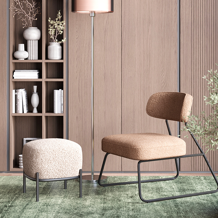 Кресло-лаунж Kate бежевый Stool Group CQ-2020 - BMG K8022-6