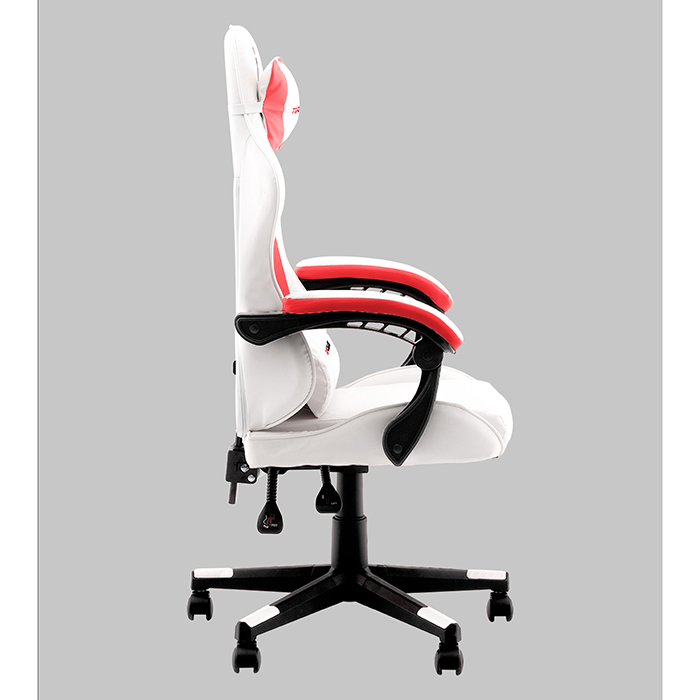 Кресло игровое TopChairs Phantom бело-красный Stool Group GF-D80 white+red