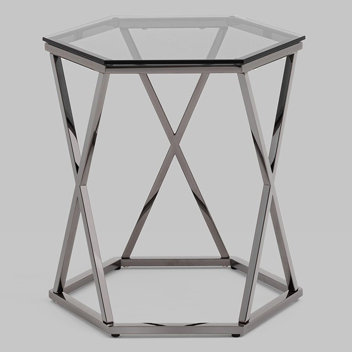 Журнальный столик Круз 48х42 стекло Stool Group EET-187-GM