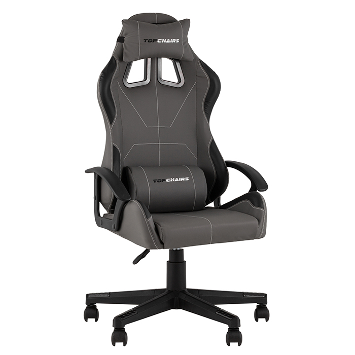 Кресло игровое TopChairs Wyvern серо-чёрный Stool Group GF-8066-6 grey+black