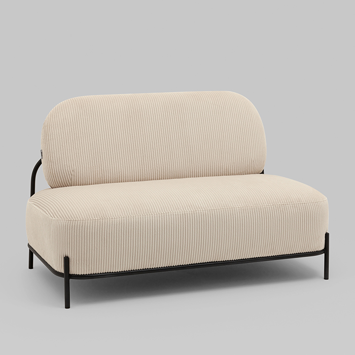 Диван Стоун велюр рельефный молочный Stool Group vd-dv-stone-cl-bone