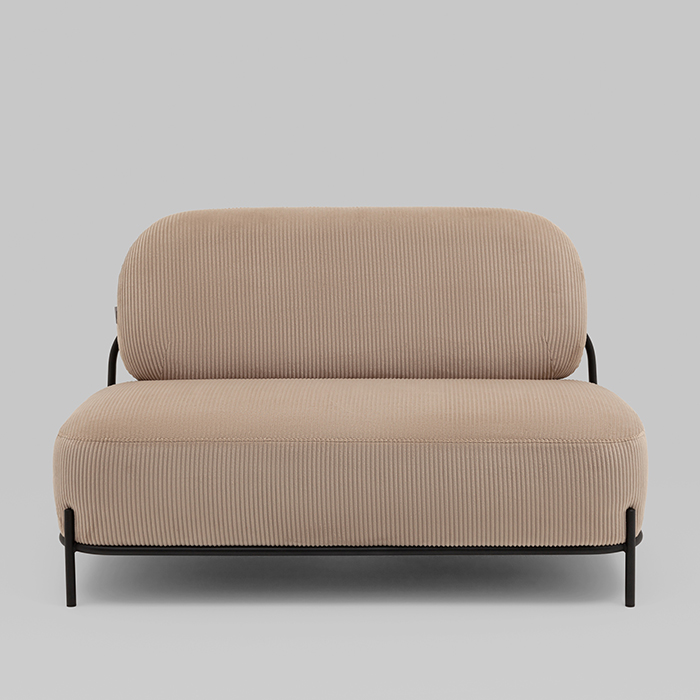 Диван Стоун велюр рельефный бежевый Stool Group vd-dv-stone-cl-cream