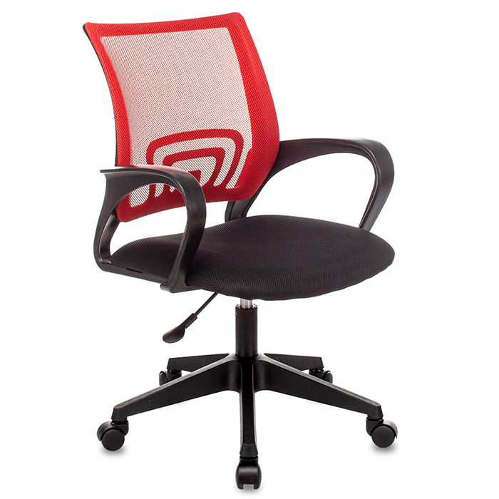 Кресло офисное TopChairs красный/чёрный Stool Group ST-BASIC/R/TW-11