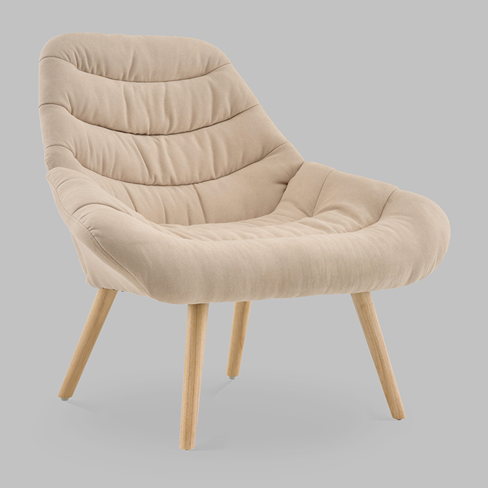 Кресло Олби Страйпс бежевый Stool Group QH-2805K 263-2 dark beige