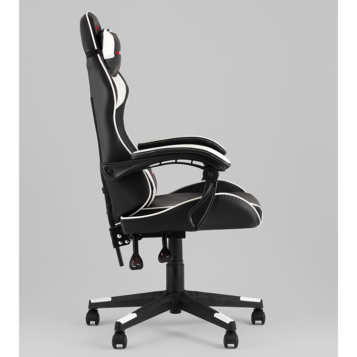 Кресло игровое TopChairs Shadow чёрно-белый Stool Group GF-8079 black+white