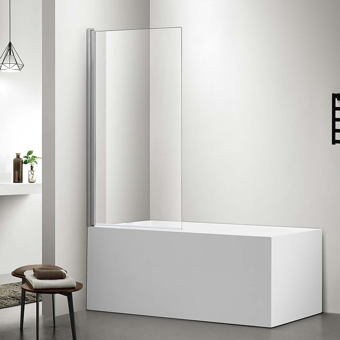 Шторка на ванну стеклянная 80х150 Дельта Aquatek AQ DEL SBA 08015CH