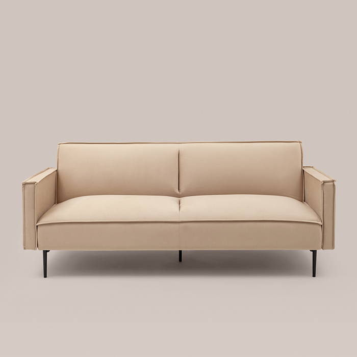 Диван прямой Кассель велюр бежевый Stool Group vd-cassel-vl18