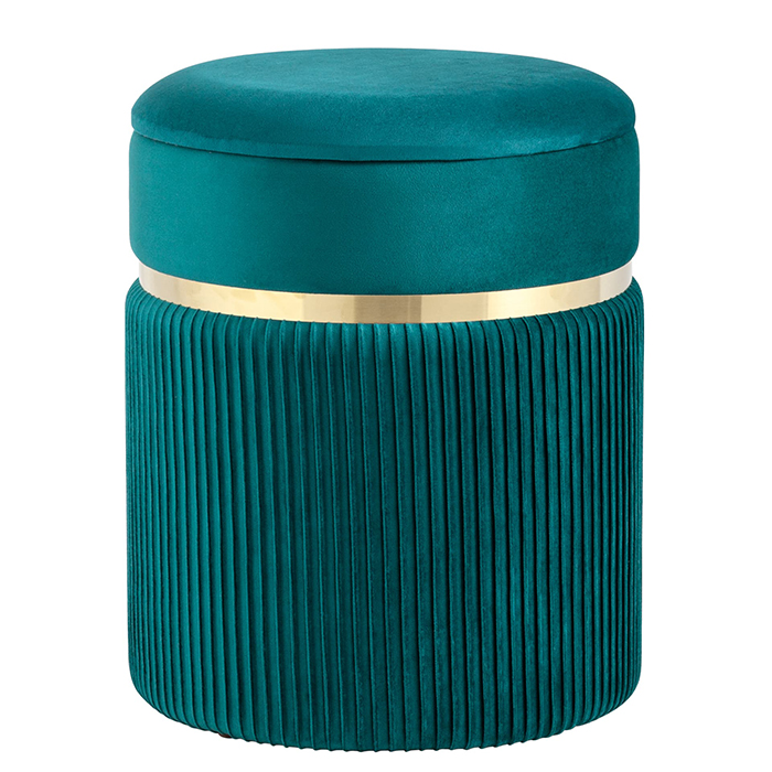 Пуф Миранда с ящиком велюр бирюзовый Stool Group 19B352VA-8167-64