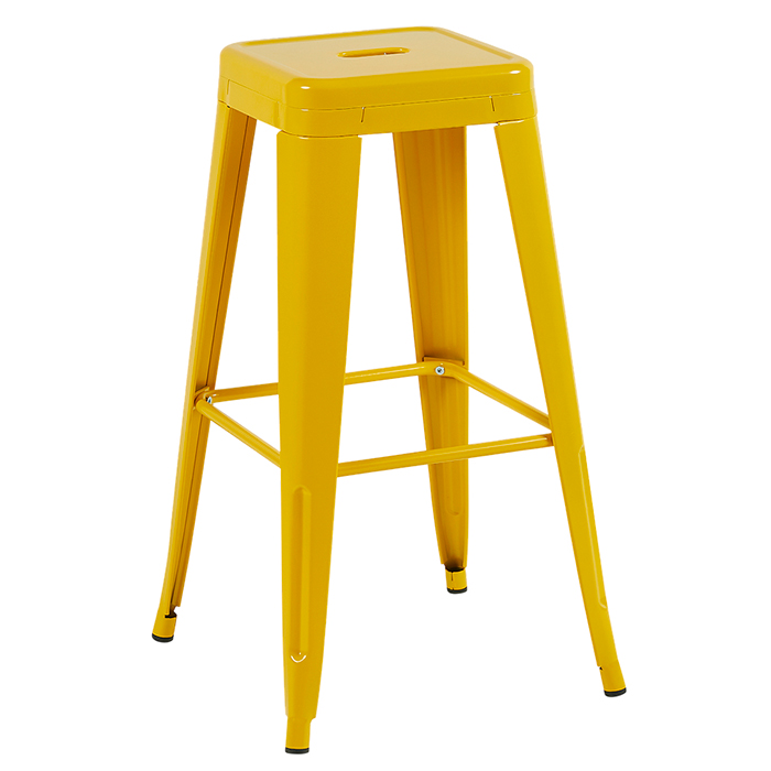 Комплект барных стульев Tolix жёлтый (4 шт) Stool Group YD-H765 KD LG-06 X4