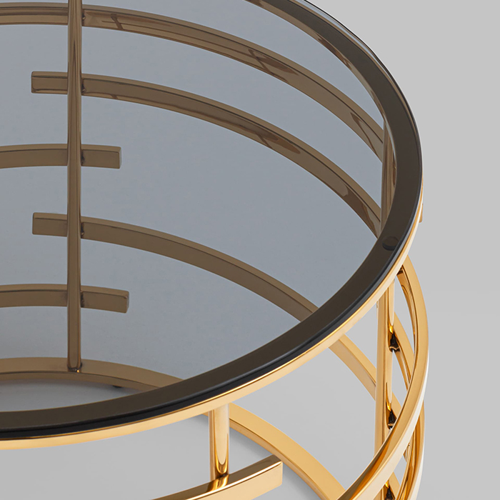 Журнальный столик Инфлюэнс D60 стекло Stool Group EET-181-TG