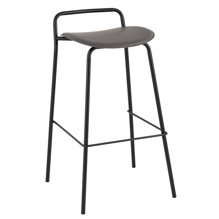Стул барный Mantis экокожа тёмно-серый Stool Group 9083T dark grey