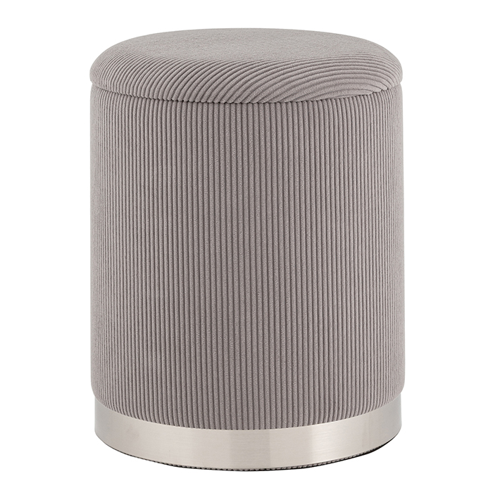 Пуф Эмили с ящиком вельвет серый Stool Group 19A205CG-17