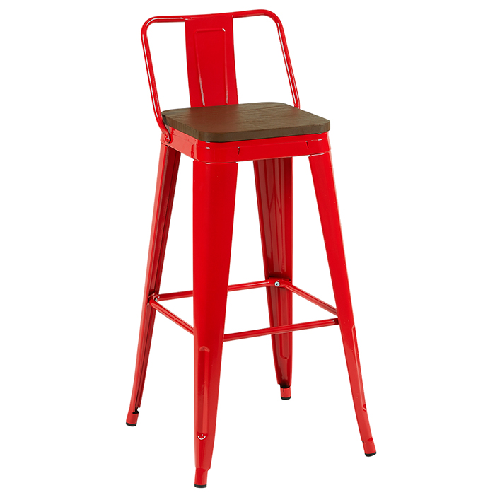 Комплект барных стульев Tolix красный (4 шт) Stool Group YD-H765E-W KD LG-03 X4