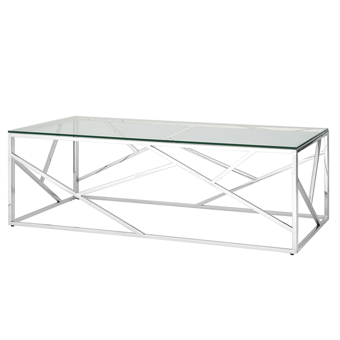 Журнальный стол 120х60 Арт Деко стекло Stool Group ECT-015