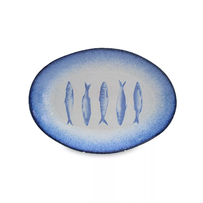 Блюдо овальное 40х28 см Sardinhas Costa Nova LSA401-OCS