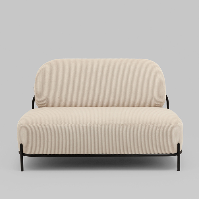 Диван Стоун велюр рельефный молочный Stool Group vd-dv-stone-cl-bone